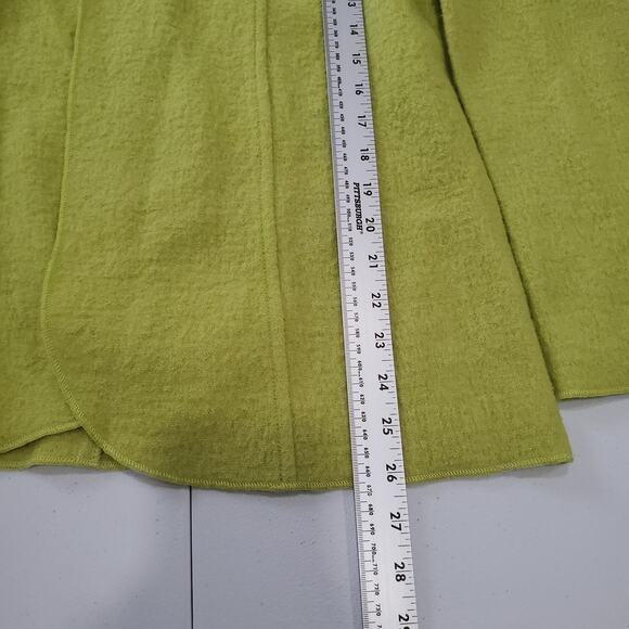 Additions by Chico's Jacket Womens Large Green Wool Open Front Cardigan Blazer - Picture 4 of 6